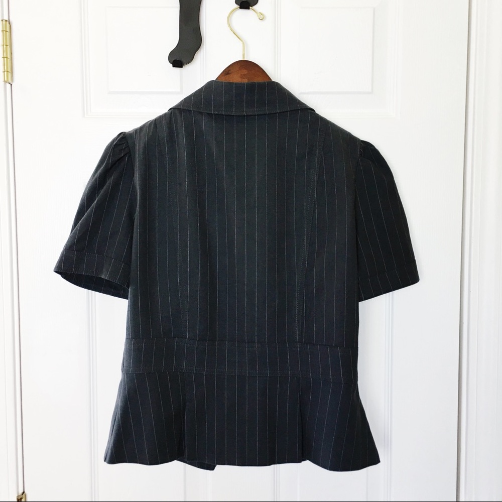 🌸ZINC🌸Women’s Navy Blue Striped Blazer - Picture 2 of 8